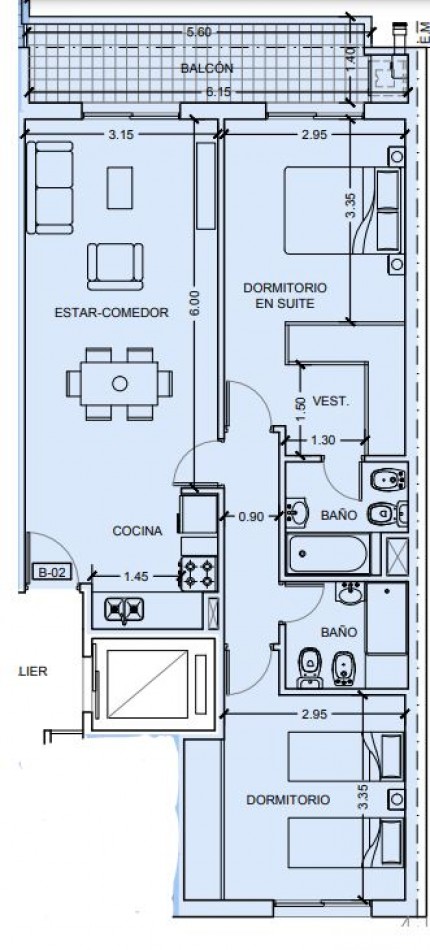 2 DORMITORIOS. 2 BAÑOS. VESTIDOR. AMENITIES. AMPLIO. NUEVO.